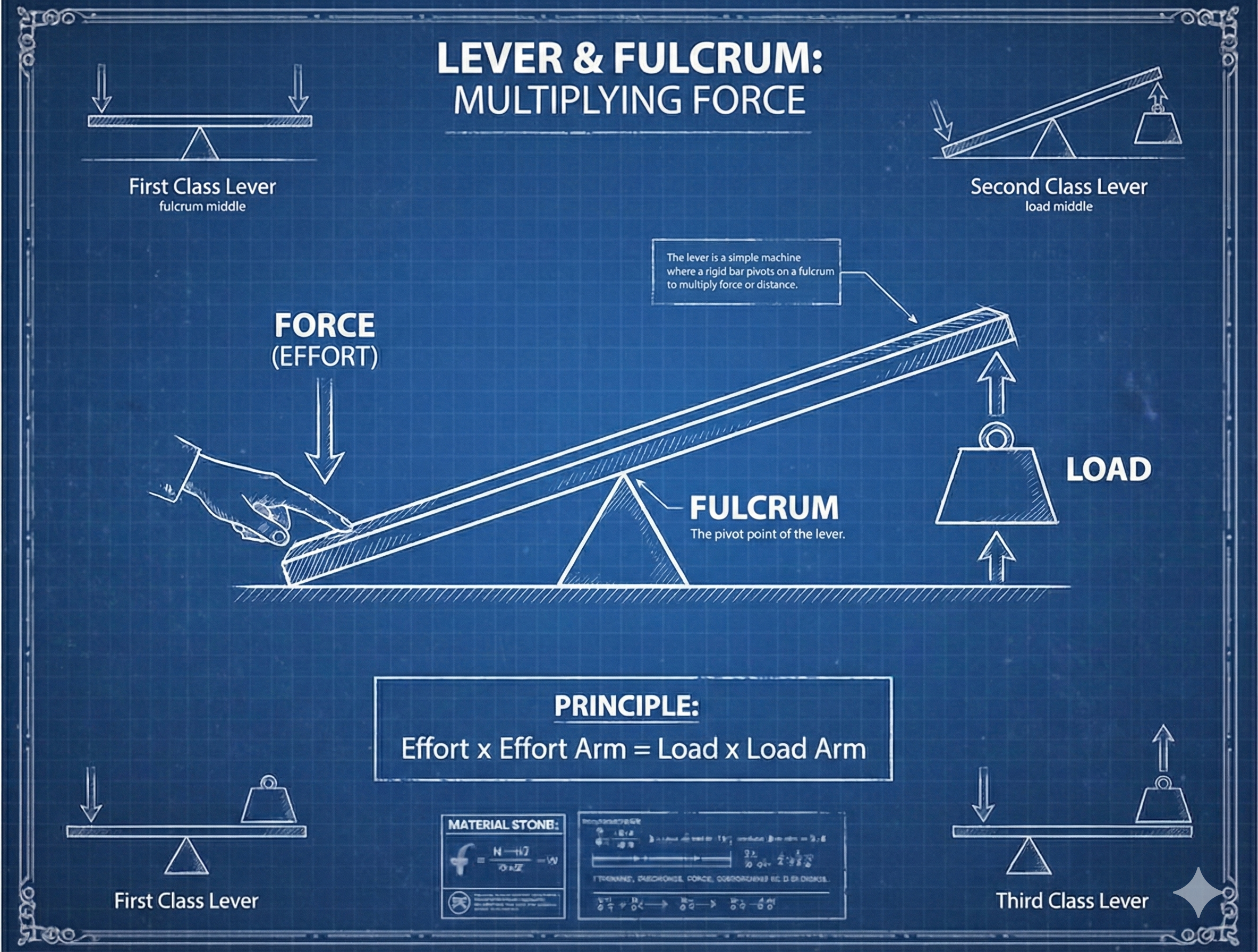 Lever and fulcrum diagram