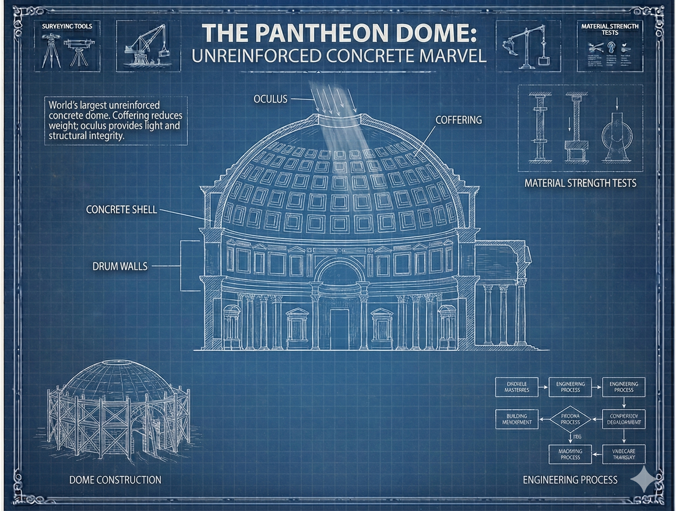 Pantheon Dome diagram